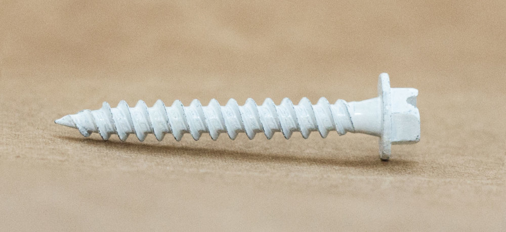 white ceramic slotted screw zip screws