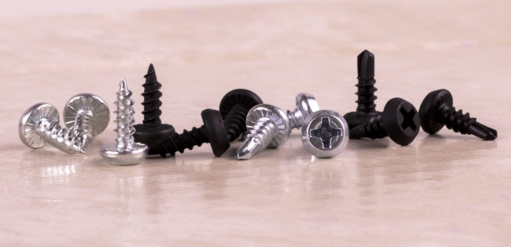 Black and silver short screws