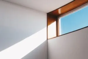 window with blue sky