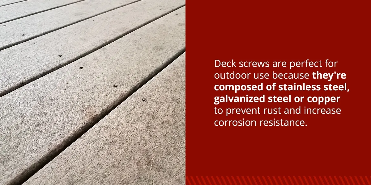 What are deck screws used for.