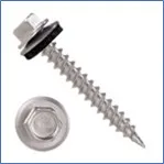 1/4" INDENTED HEX WASHER HEAD UNSLOTTED