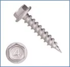 1/4" INDENTED HEX WASHER HEAD UNSLOTTED