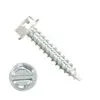 1/4" INDENTED HEX WASHER HEAD SLOTTED